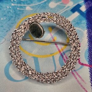 Vintage Van Lou 1/20 12K Gold Filled Brooch With Gemstone